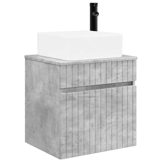 vidaXL Wall-mounted Sink Vanity Concrete Grey 49 x 41 x 63 cm