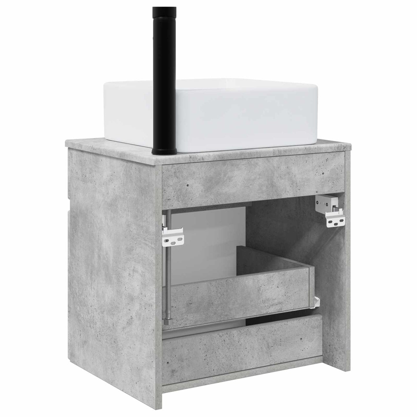 vidaXL Wall-mounted Sink Vanity Concrete Grey 49 x 41 x 63 cm