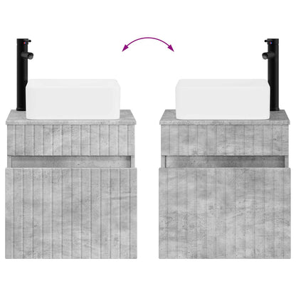 vidaXL Wall-mounted Sink Vanity Concrete Grey 49 x 41 x 63 cm