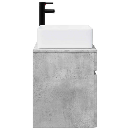 vidaXL Wall-mounted Sink Vanity Concrete Grey 49 x 41 x 63 cm