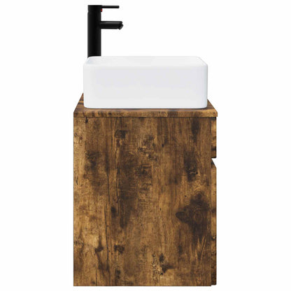 vidaXL Wall-mounted Sink Vanity Smoked Oak 49 x 41 x 63 cm