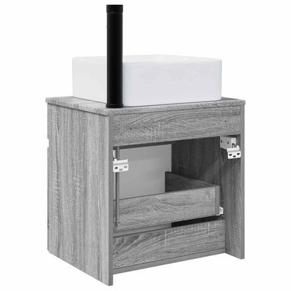 vidaXL Wall-mounted Sink Vanity Grey Sonoma 49 x 41 x 63 cm