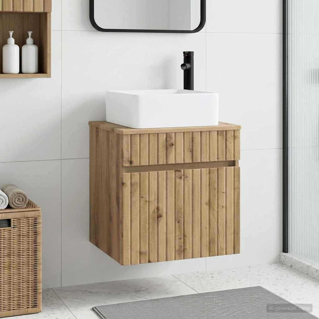 vidaXL Wall-mounted Sink Vanity Artisan Oak 49 x 41 x 63 cm