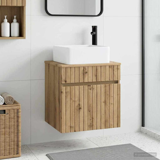 vidaXL Wall-mounted Sink Vanity Artisan Oak 49 x 41 x 63 cm