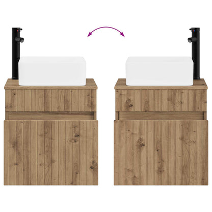 vidaXL Wall-mounted Sink Vanity Artisan Oak 49 x 41 x 63 cm
