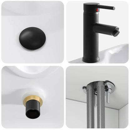 vidaXL Wall-mounted Sink Vanity White 39 x 41 x 62.5 cm