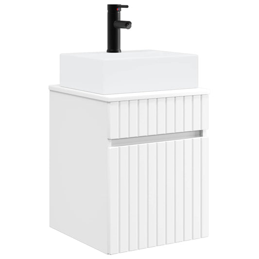 vidaXL Wall-mounted Sink Vanity White 39 x 41 x 62.5 cm