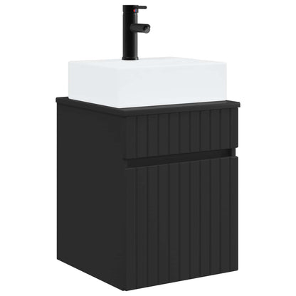 vidaXL Wall-mounted Sink Vanity Black 39 x 41 x 62.5 cm