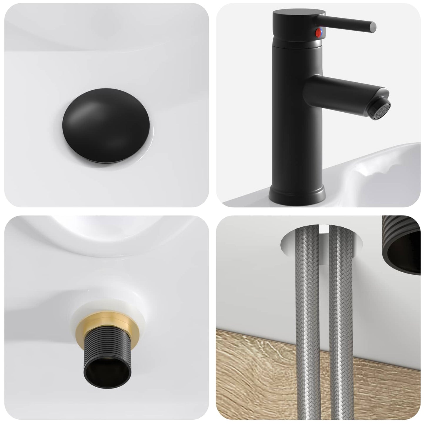 vidaXL Wall-mounted Sink Vanity Sonoma Oak 39 x 41 x 62.5 cm