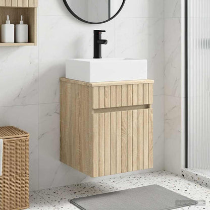 vidaXL Wall-mounted Sink Vanity Sonoma Oak 39 x 41 x 62.5 cm