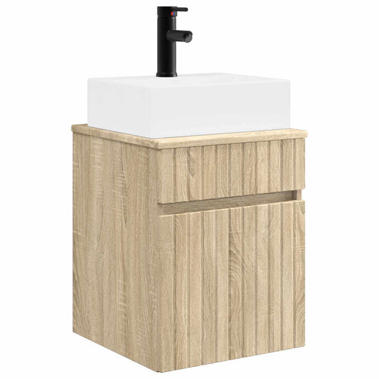 vidaXL Wall-mounted Sink Vanity Sonoma Oak 39 x 41 x 62.5 cm