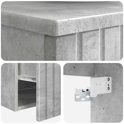 vidaXL Wall-mounted Sink Vanity Concrete Grey 39 x 41 x 62.5 cm