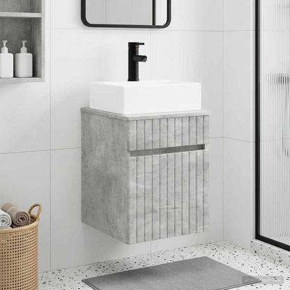 vidaXL Wall-mounted Sink Vanity Concrete Grey 39 x 41 x 62.5 cm