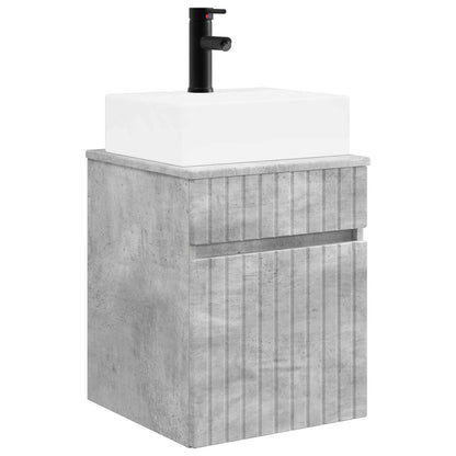 vidaXL Wall-mounted Sink Vanity Concrete Grey 39 x 41 x 62.5 cm
