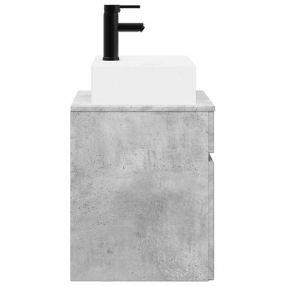 vidaXL Wall-mounted Sink Vanity Concrete Grey 39 x 41 x 62.5 cm