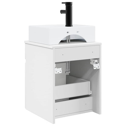 vidaXL Wall-mounted Sink Vanity High Gloss White 39 x 41 x 62.5 cm