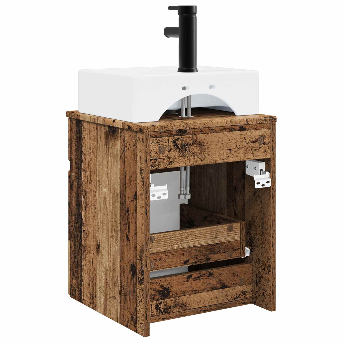 vidaXL Wall-mounted Sink Vanity Old Wood 39 x 41 x 62.5 cm