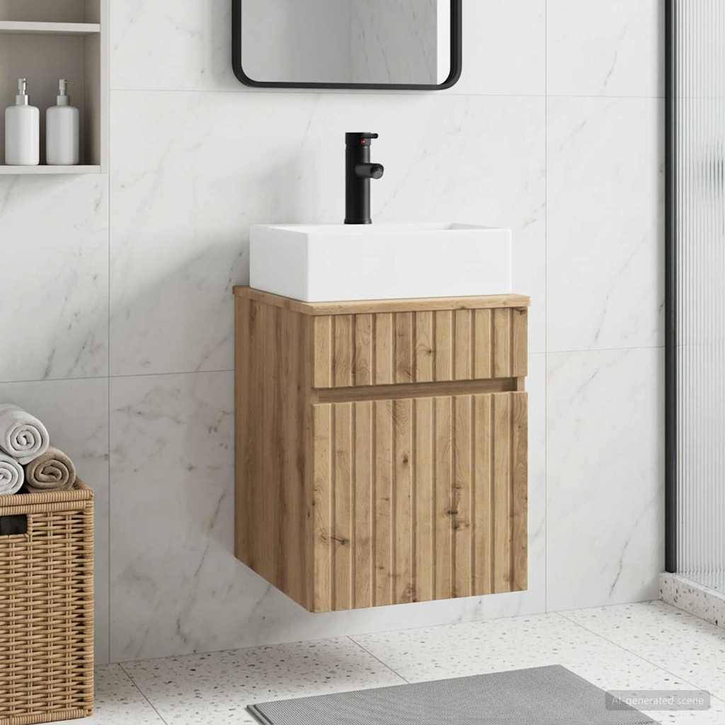 vidaXL Wall-mounted Sink Vanity Artisan Oak 39 x 41 x 62.5 cm