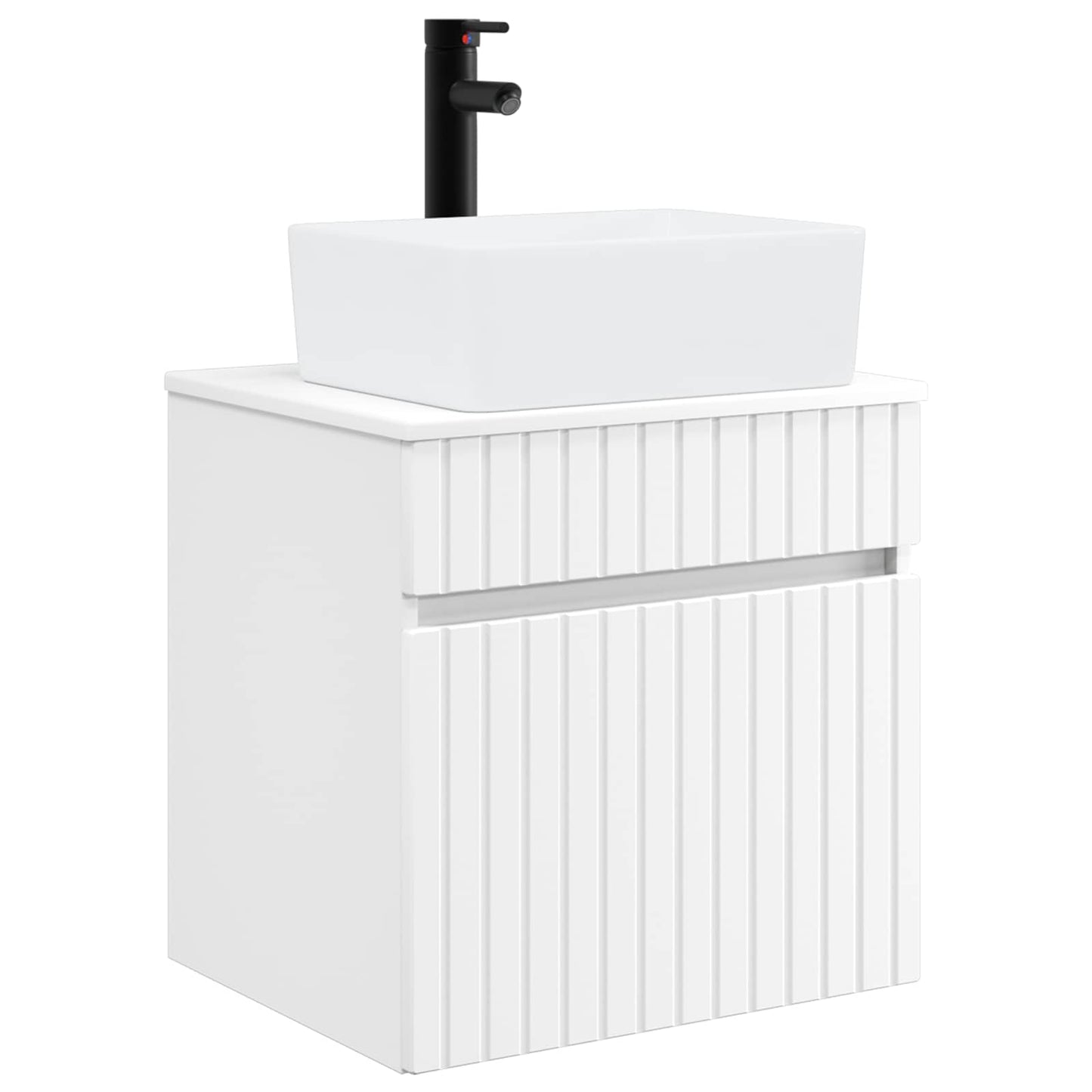 vidaXL Wall-mounted Sink Vanity White 49 x 41 x 63 cm Engineered Wood