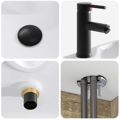 vidaXL Wall-mounted Sink Vanity Sonoma Oak 49 x 41 x 63 cm