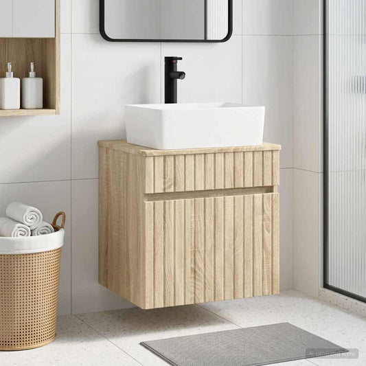 vidaXL Wall-mounted Sink Vanity Sonoma Oak 49 x 41 x 63 cm