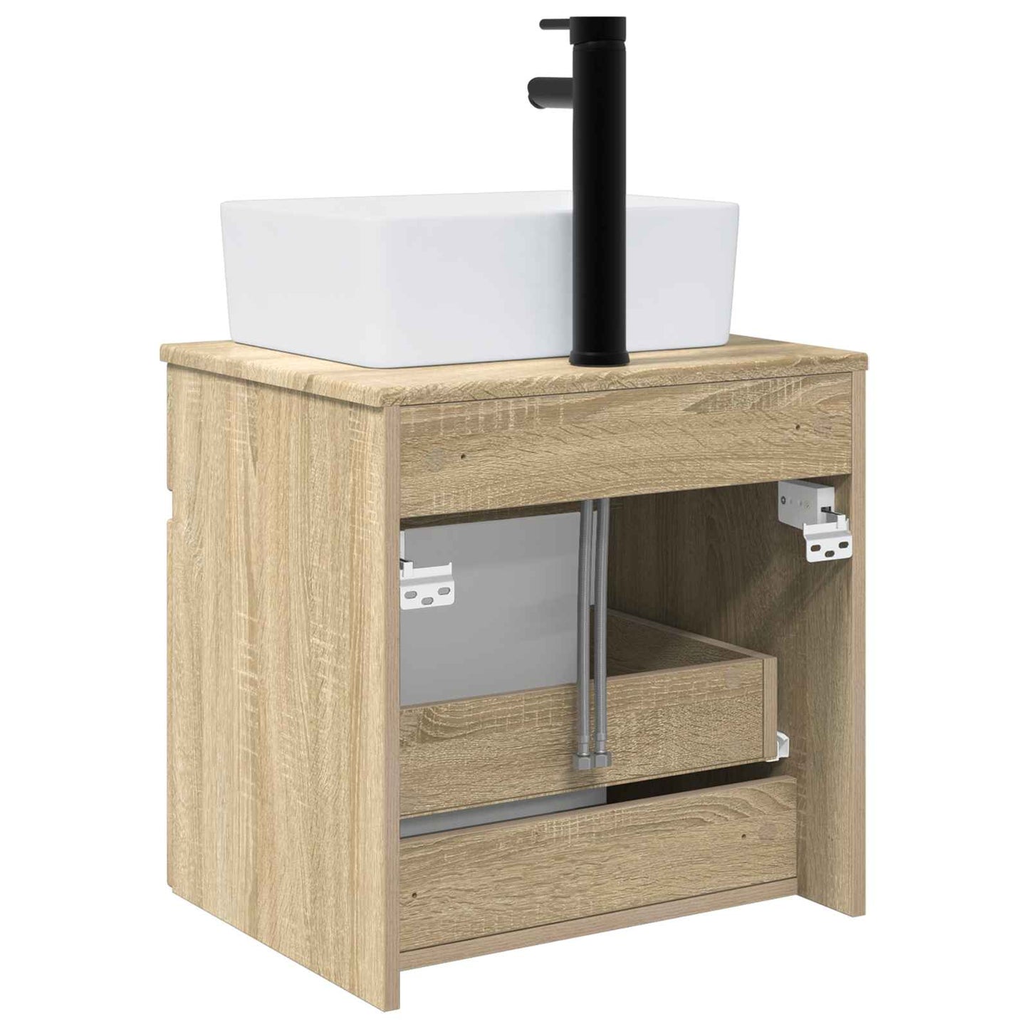 vidaXL Wall-mounted Sink Vanity Sonoma Oak 49 x 41 x 63 cm