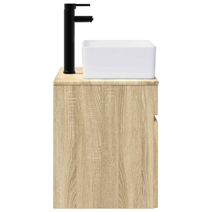 vidaXL Wall-mounted Sink Vanity Sonoma Oak 49 x 41 x 63 cm
