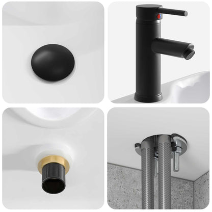 vidaXL Wall-mounted Sink Vanity Concrete Grey 49 x 41 x 63 cm