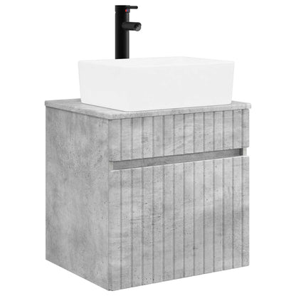 vidaXL Wall-mounted Sink Vanity Concrete Grey 49 x 41 x 63 cm