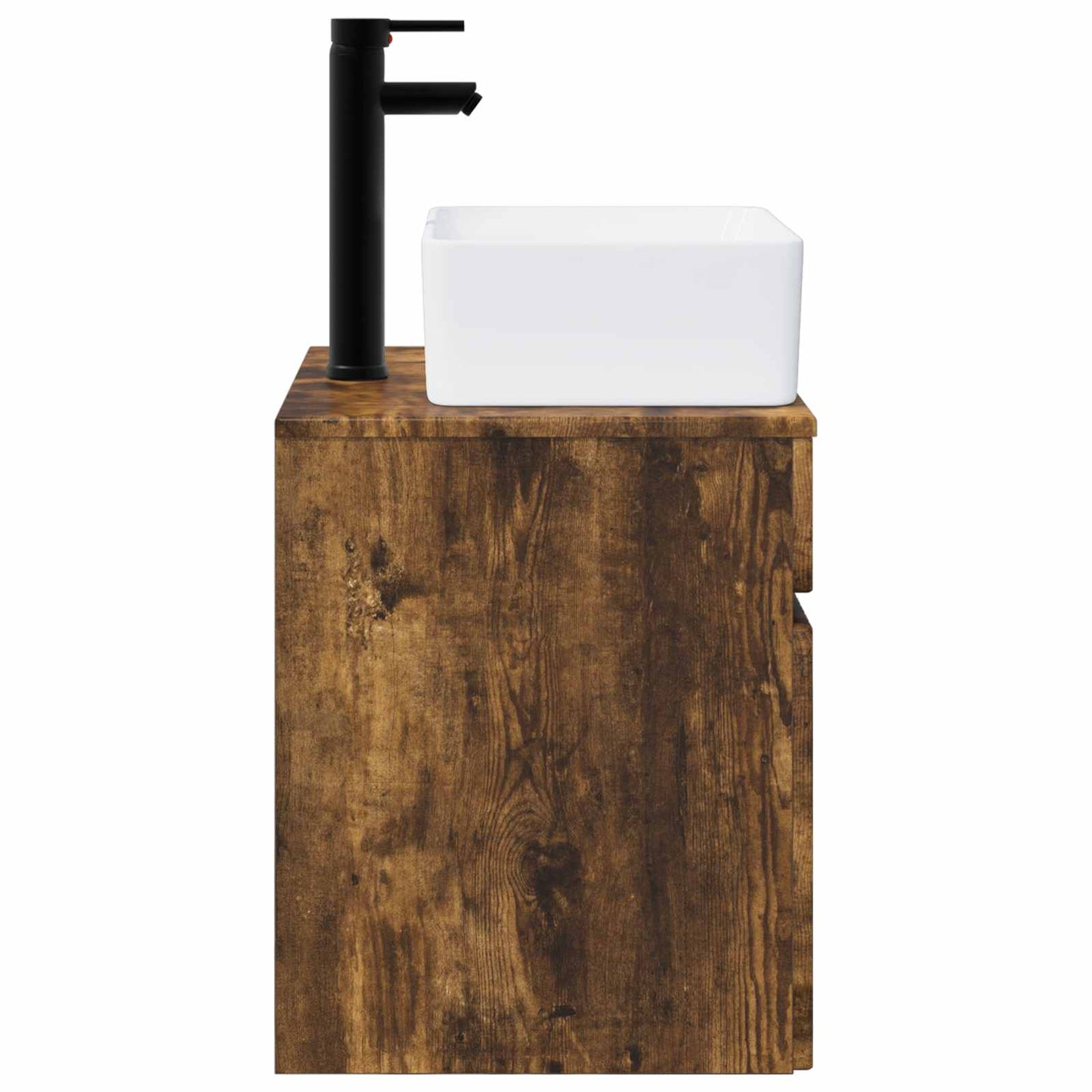 vidaXL Wall-mounted Sink Vanity Smoked Oak 49 x 41 x 63 cm
