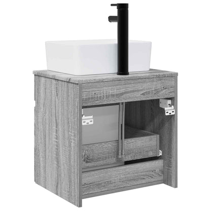 vidaXL Wall-mounted Sink Vanity Grey Sonoma 49 x 41 x 63 cm