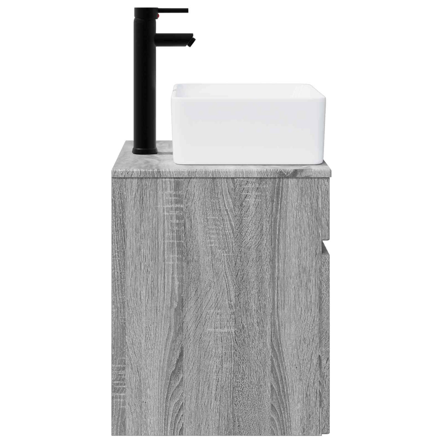 vidaXL Wall-mounted Sink Vanity Grey Sonoma 49 x 41 x 63 cm