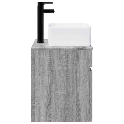 vidaXL Wall-mounted Sink Vanity Grey Sonoma 49 x 41 x 63 cm