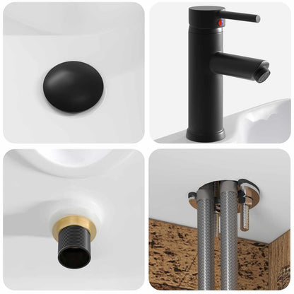 vidaXL Wall-mounted Sink Vanity Old Wood 49 x 41 x 63 cm
