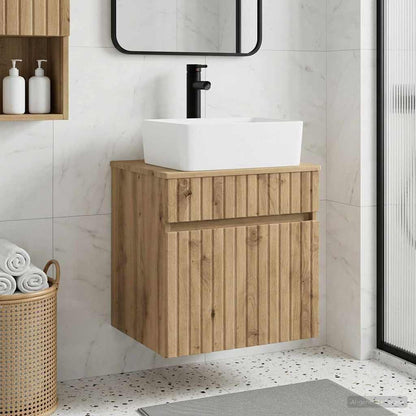 vidaXL Wall-mounted Sink Vanity Artisan Oak 49 x 41 x 63 cm