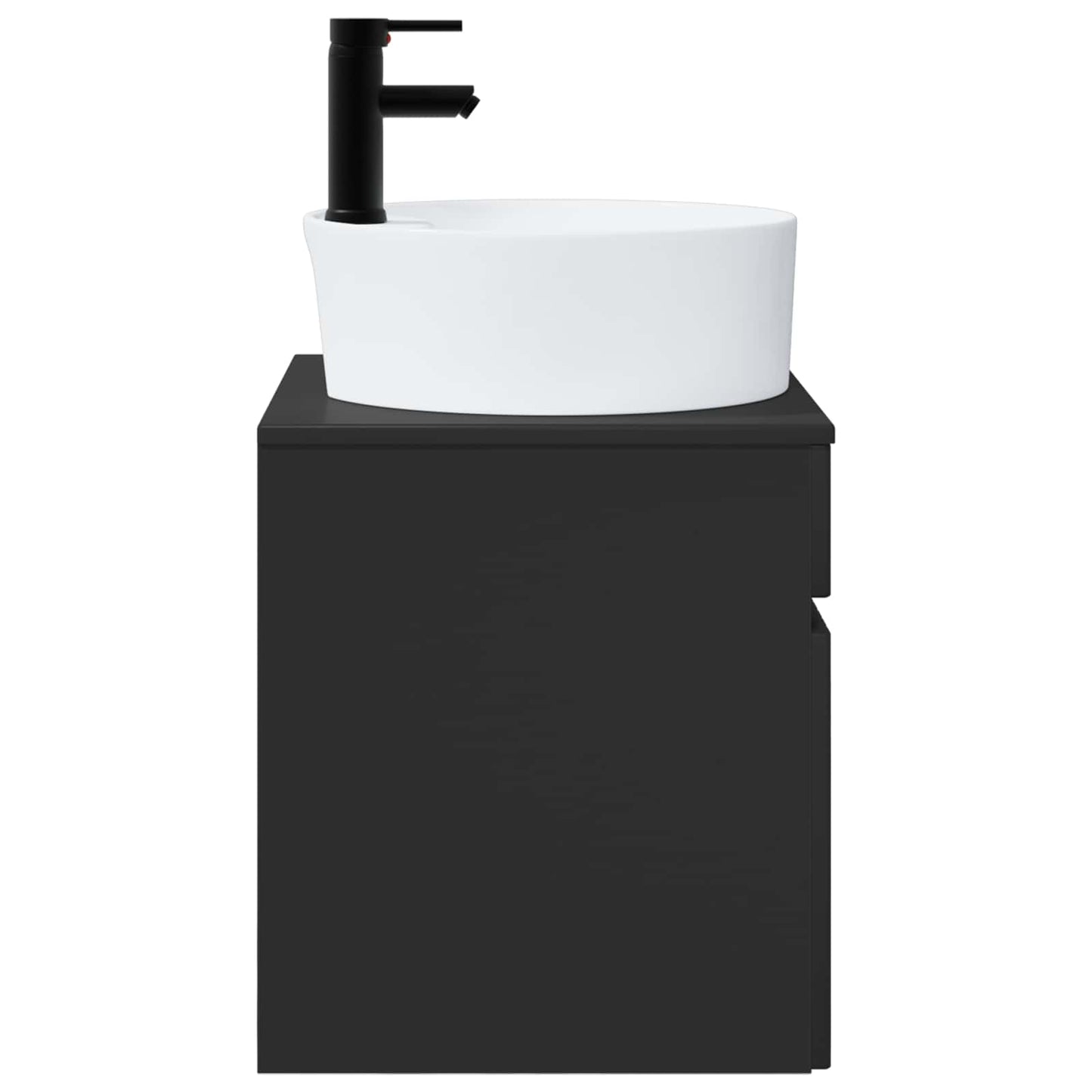 vidaXL Wall-mounted Sink Vanity Black 49 x 44.5 x 65 cm