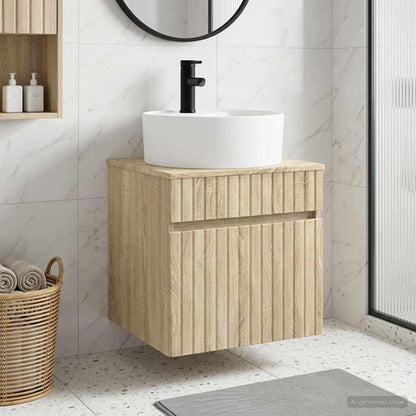 vidaXL Wall-mounted Sink Vanity Sonoma Oak 49 x 44.5 x 65 cm