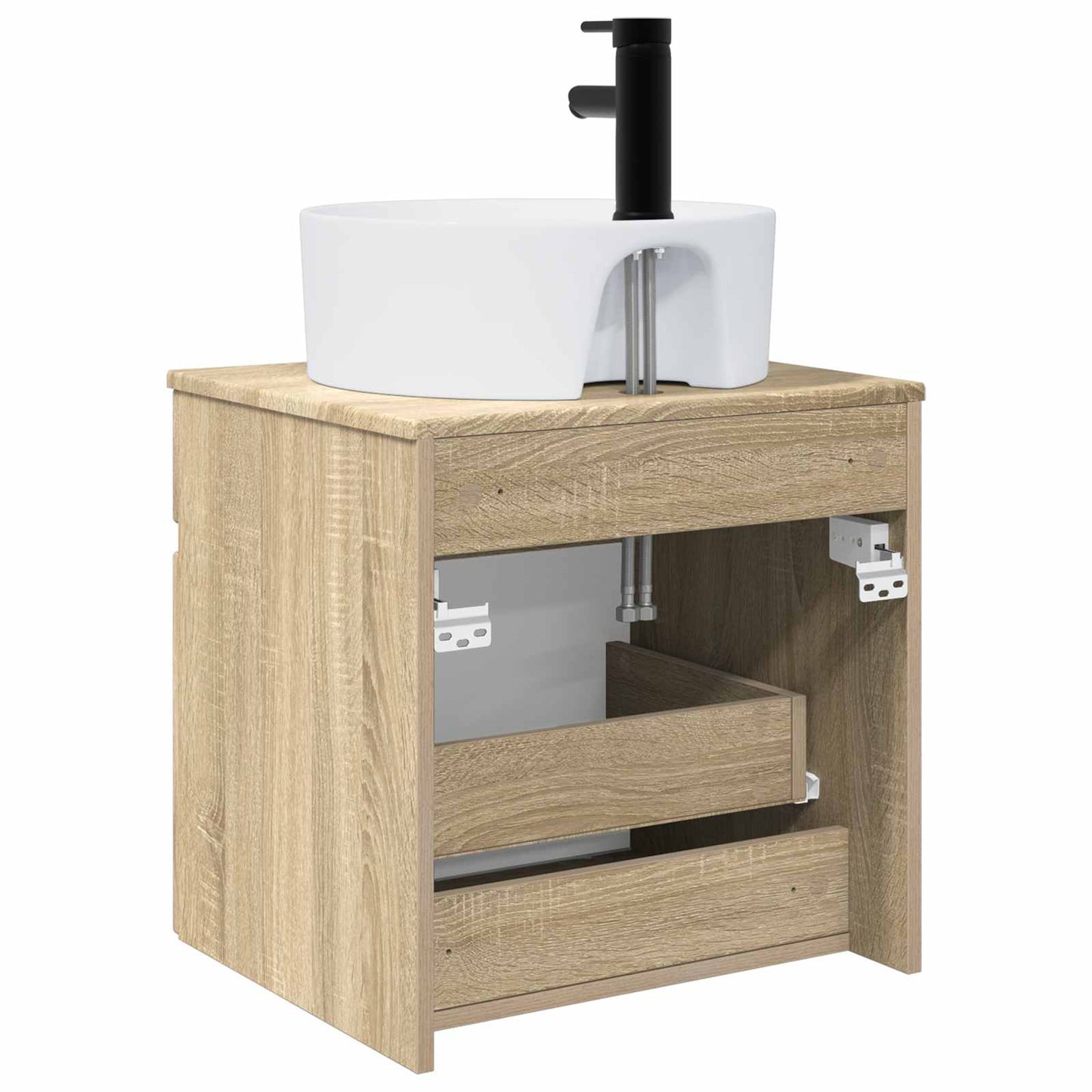 vidaXL Wall-mounted Sink Vanity Sonoma Oak 49 x 44.5 x 65 cm