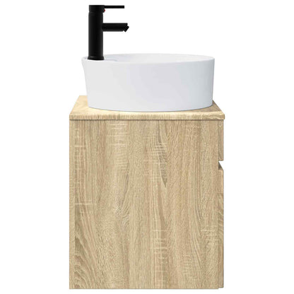 vidaXL Wall-mounted Sink Vanity Sonoma Oak 49 x 44.5 x 65 cm