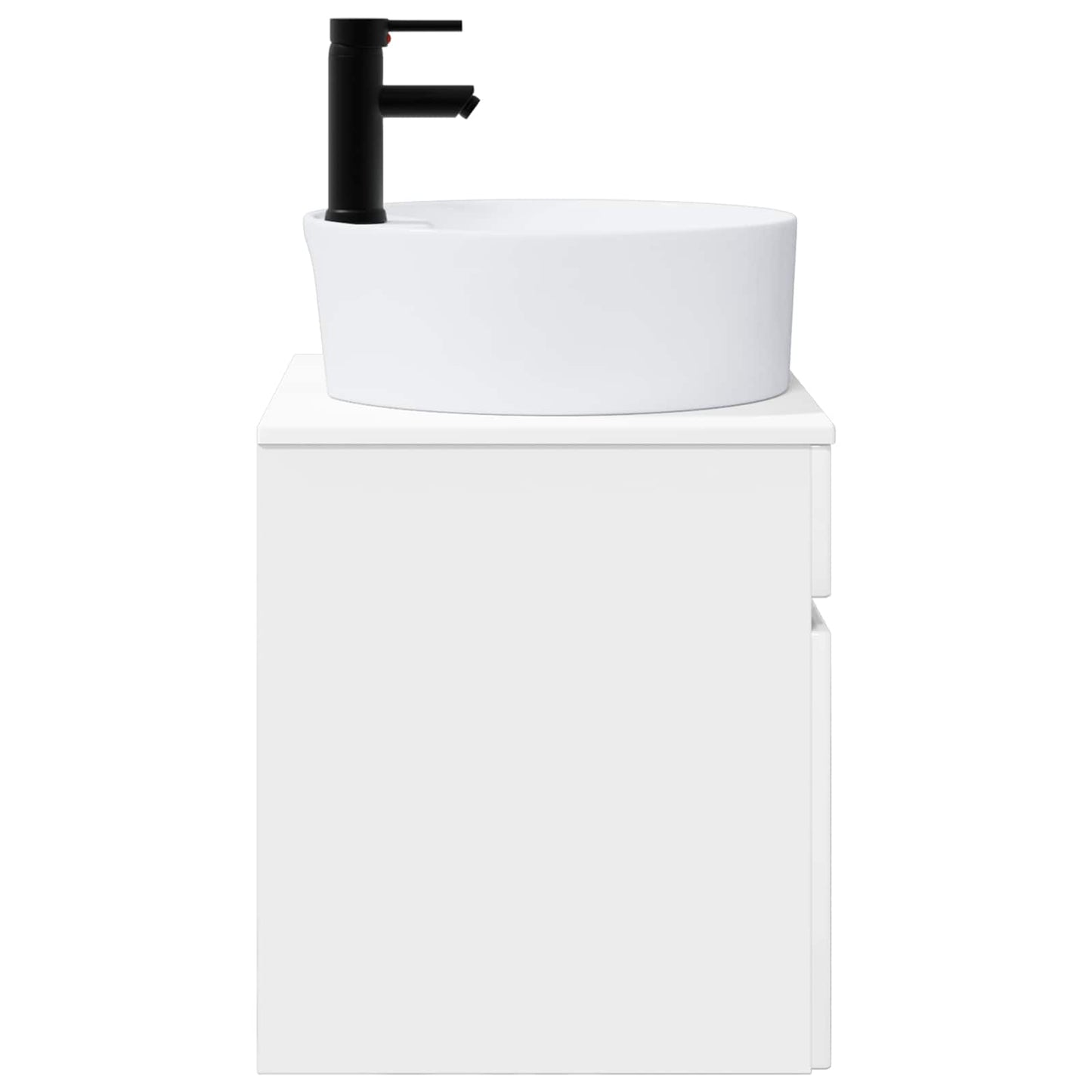 vidaXL Wall-mounted Sink Vanity High Gloss White 49 x 44.5 x 65 cm