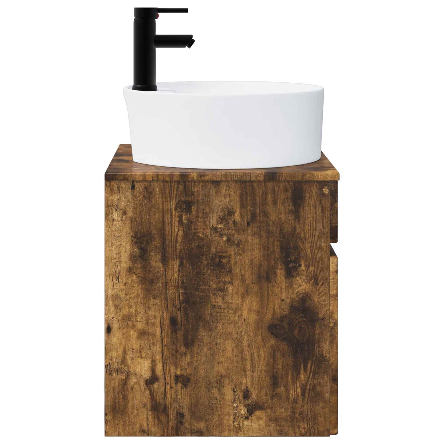 vidaXL Wall-mounted Sink Vanity Smoked Oak 49 x 44.5 x 65 cm
