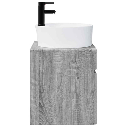vidaXL Wall-mounted Sink Vanity Grey Sonoma 49 x 44.5 x 65 cm