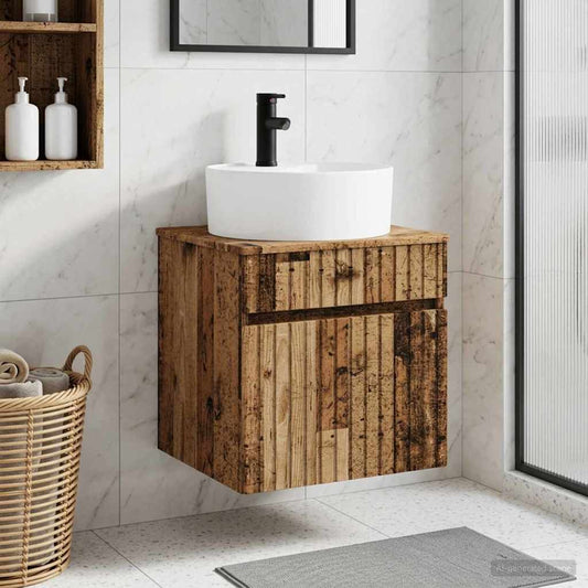 vidaXL Wall-mounted Sink Vanity Old Wood 49 x 44.5 x 65 cm