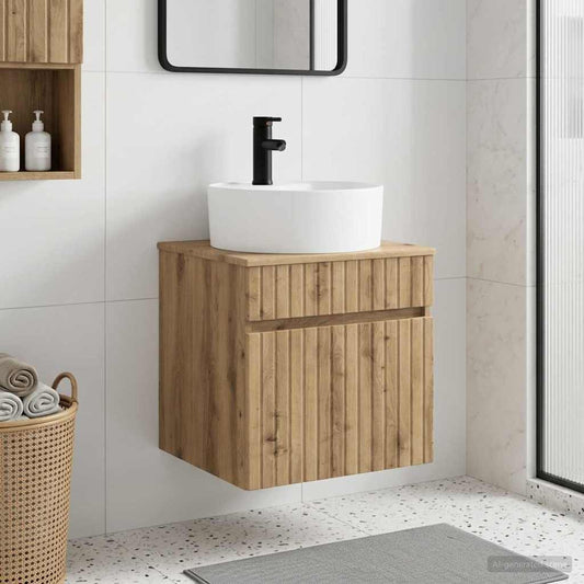 vidaXL Wall-mounted Sink Vanity Artisan Oak 49 x 44.5 x 65 cm