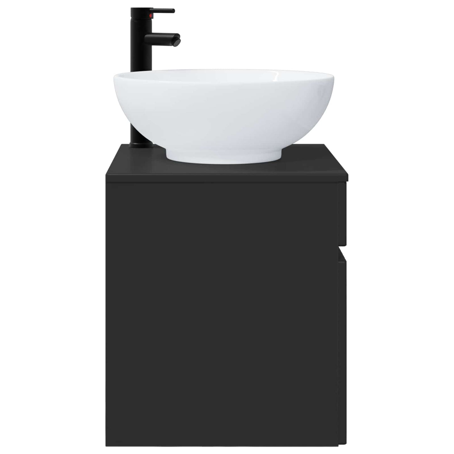 vidaXL Wall-mounted Sink Vanity Black 49 x 44.5 x 66.5 cm