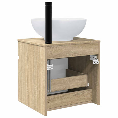 vidaXL Wall-mounted Sink Vanity Sonoma Oak 49 x 44.5 x 66.5 cm