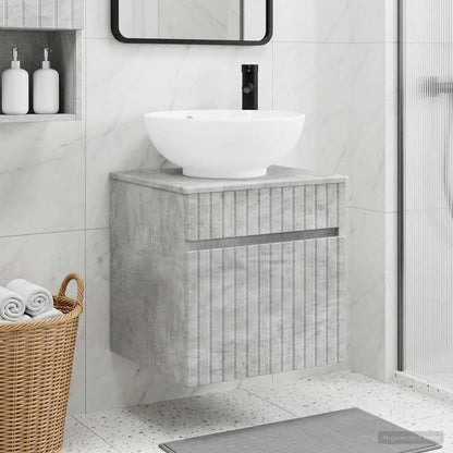 vidaXL Wall-mounted Sink Vanity Concrete Grey 49 x 44.5 x 66.5 cm