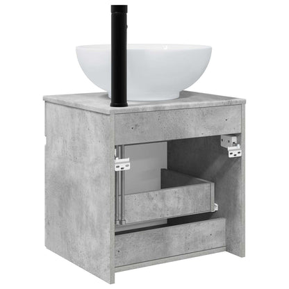 vidaXL Wall-mounted Sink Vanity Concrete Grey 49 x 44.5 x 66.5 cm