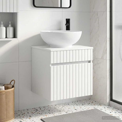vidaXL Wall-mounted Sink Vanity High Gloss White 49 x 44.5 x 66.5 cm