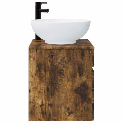 vidaXL Wall-mounted Sink Vanity Smoked Oak 49 x 44.5 x 66.5 cm